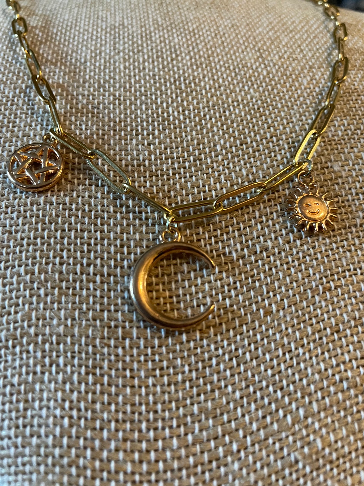 Golden Space Necklace