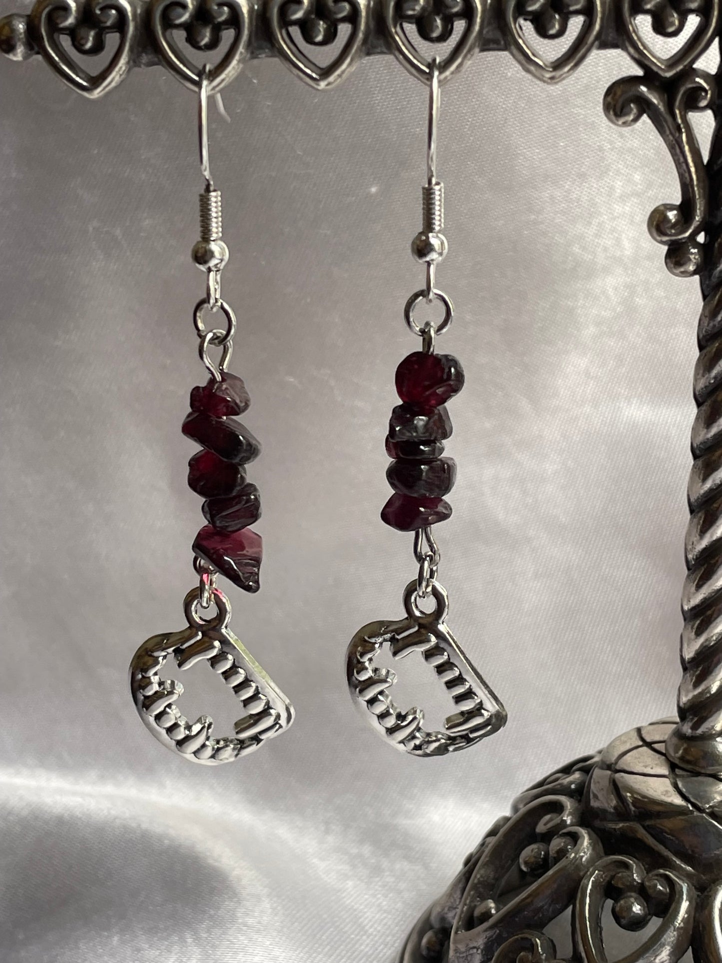 Garnet Vampire Earrings