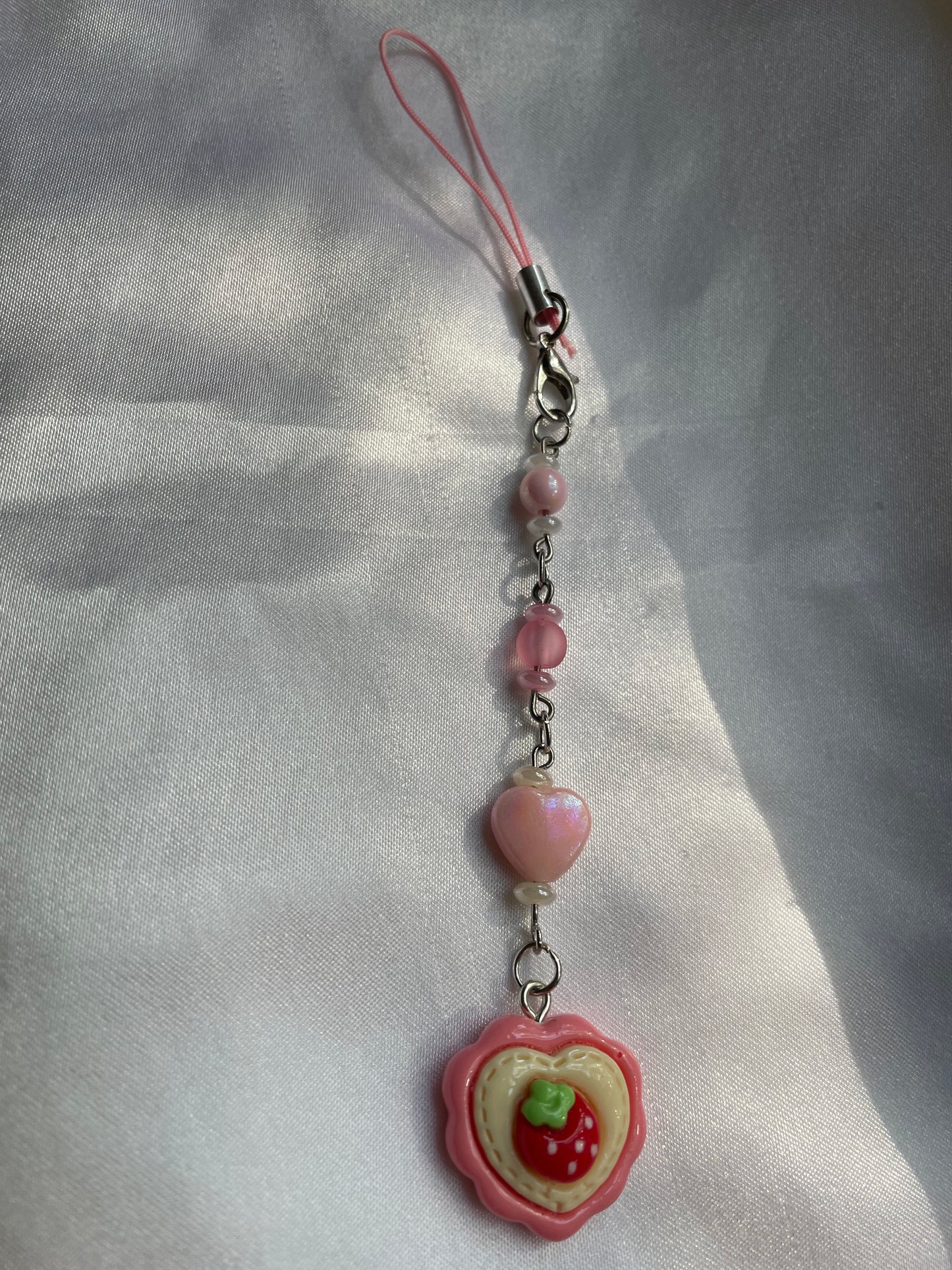 Spring Strawberry Phone Charm