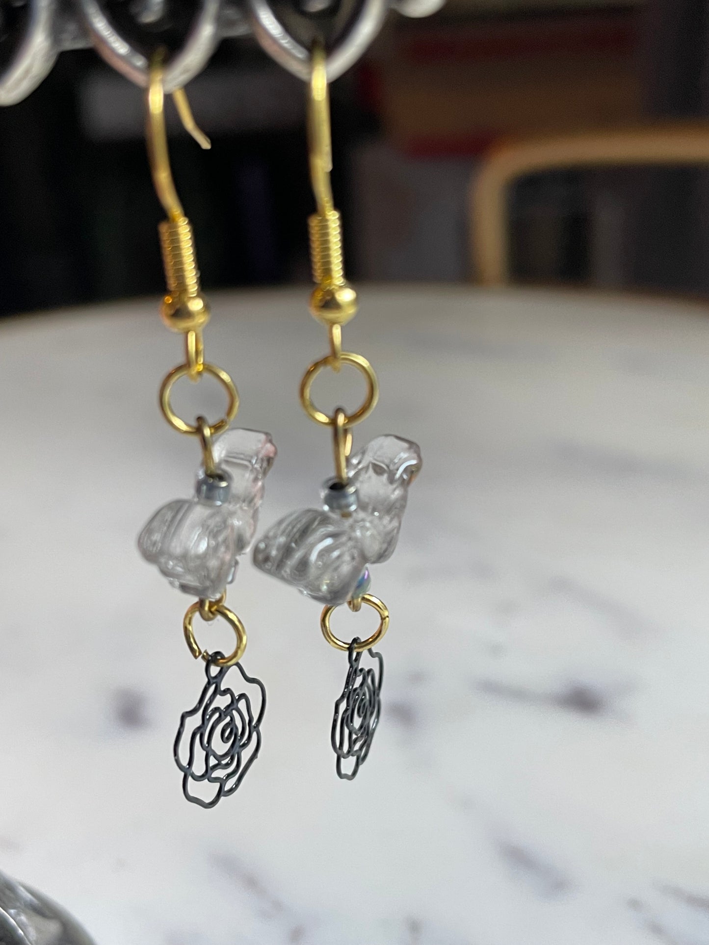 Midnight Rose Earrings