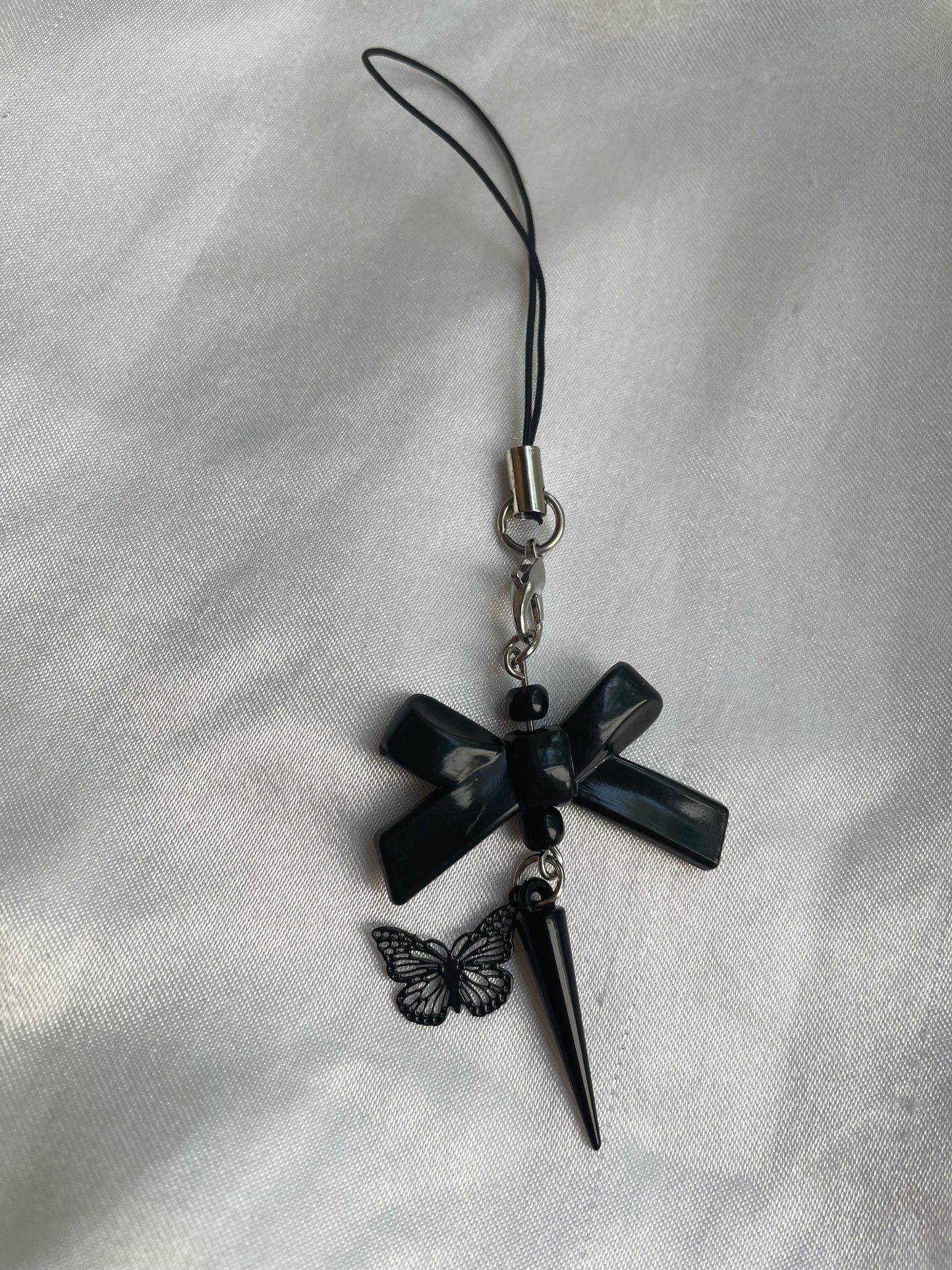 Goth Bow Phone Charm