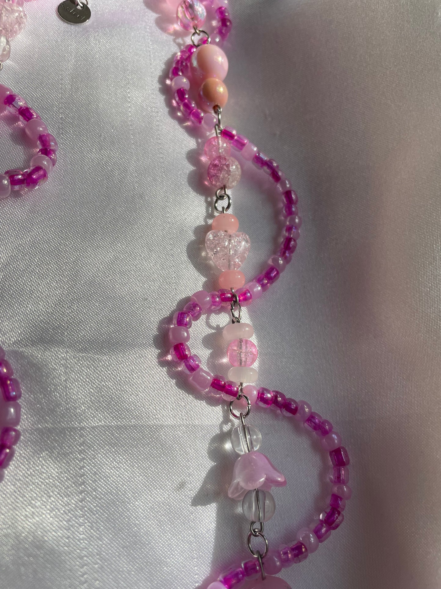 ‘Britt’ Pink Adjustable Necklace