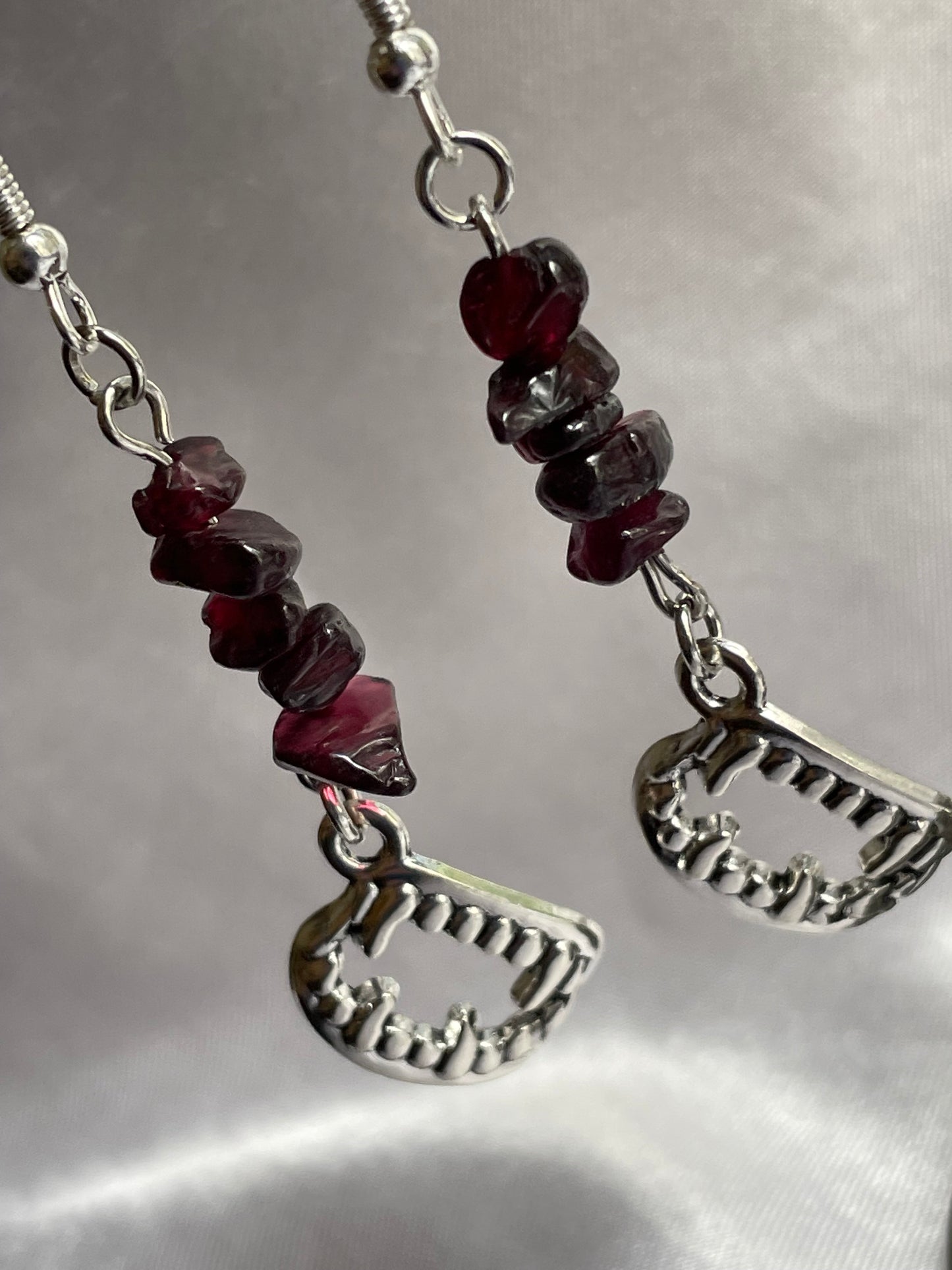 Garnet Vampire Earrings