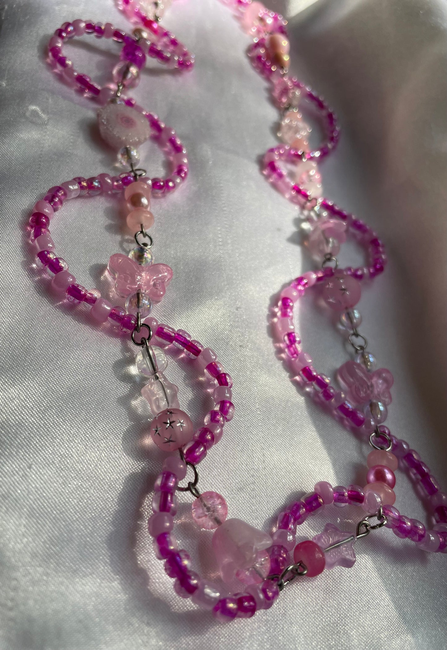 ‘Britt’ Pink Adjustable Necklace