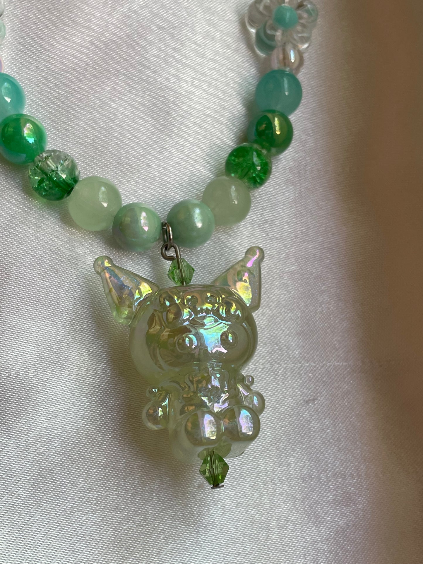 Green Kuromi Beaded Necklace