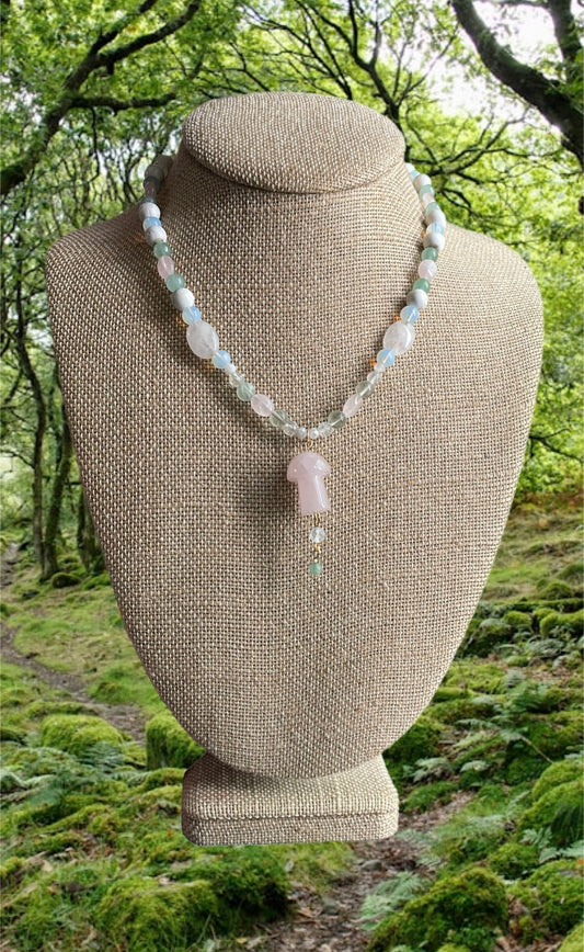 Rosy Toadstool Necklace