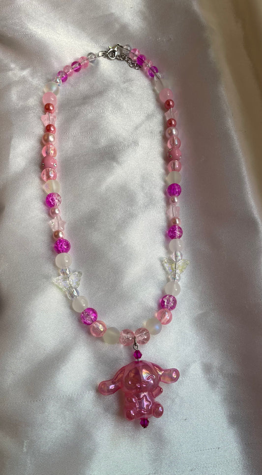 Pink Cinnamoroll Beaded Necklace