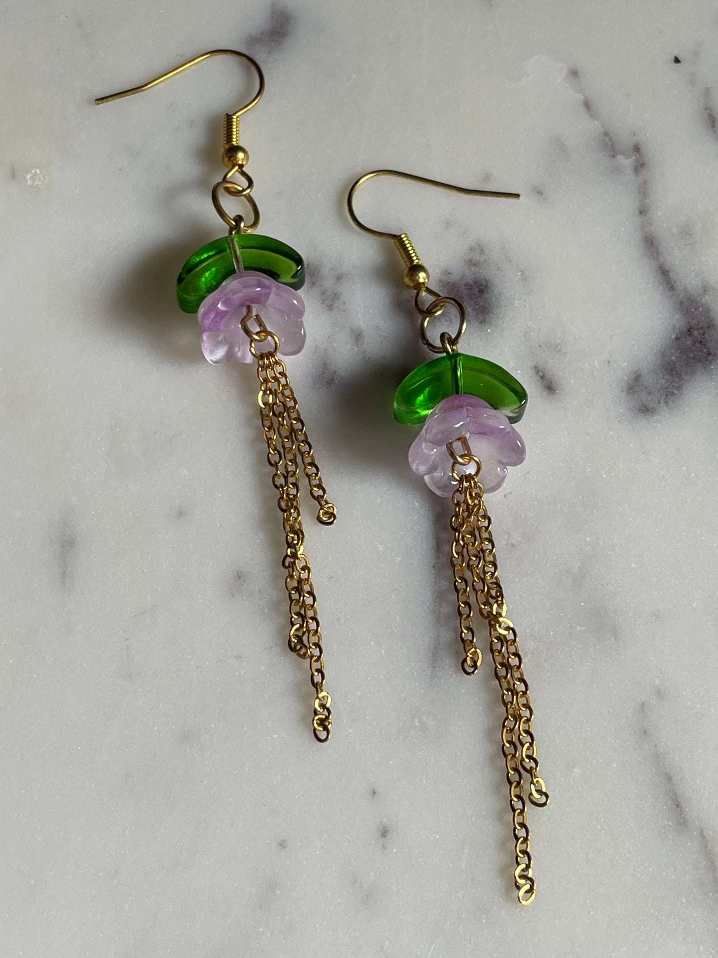 Dreamy Lilac Flower Earrings