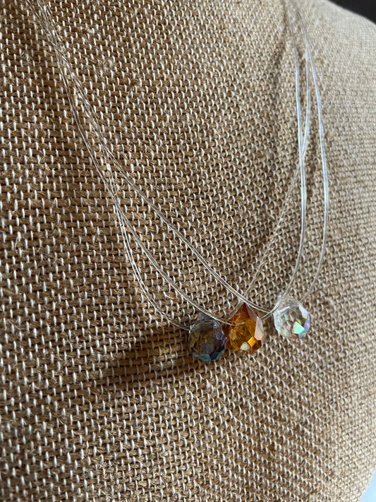 “Floating” Pendant Necklaces