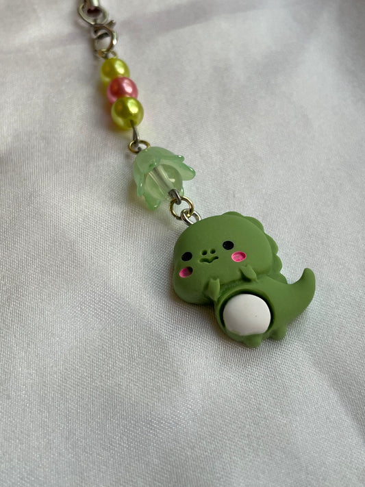 Happy Dino Phone Charm
