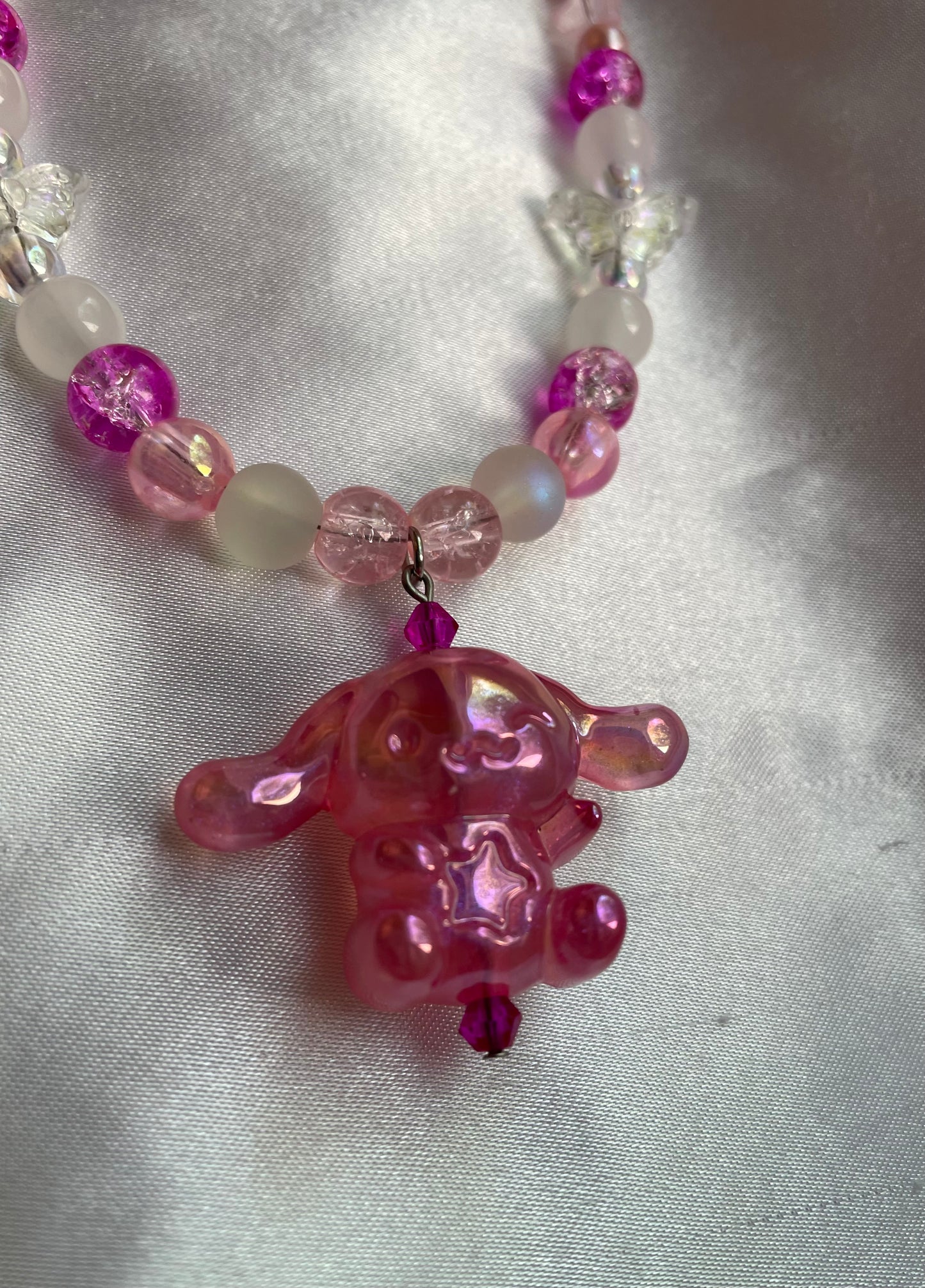 Pink Cinnamoroll Beaded Necklace
