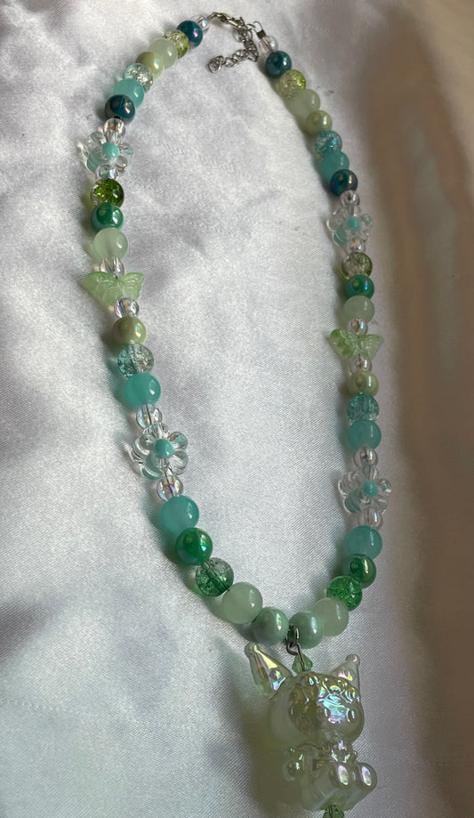 Green Kuromi Beaded Necklace