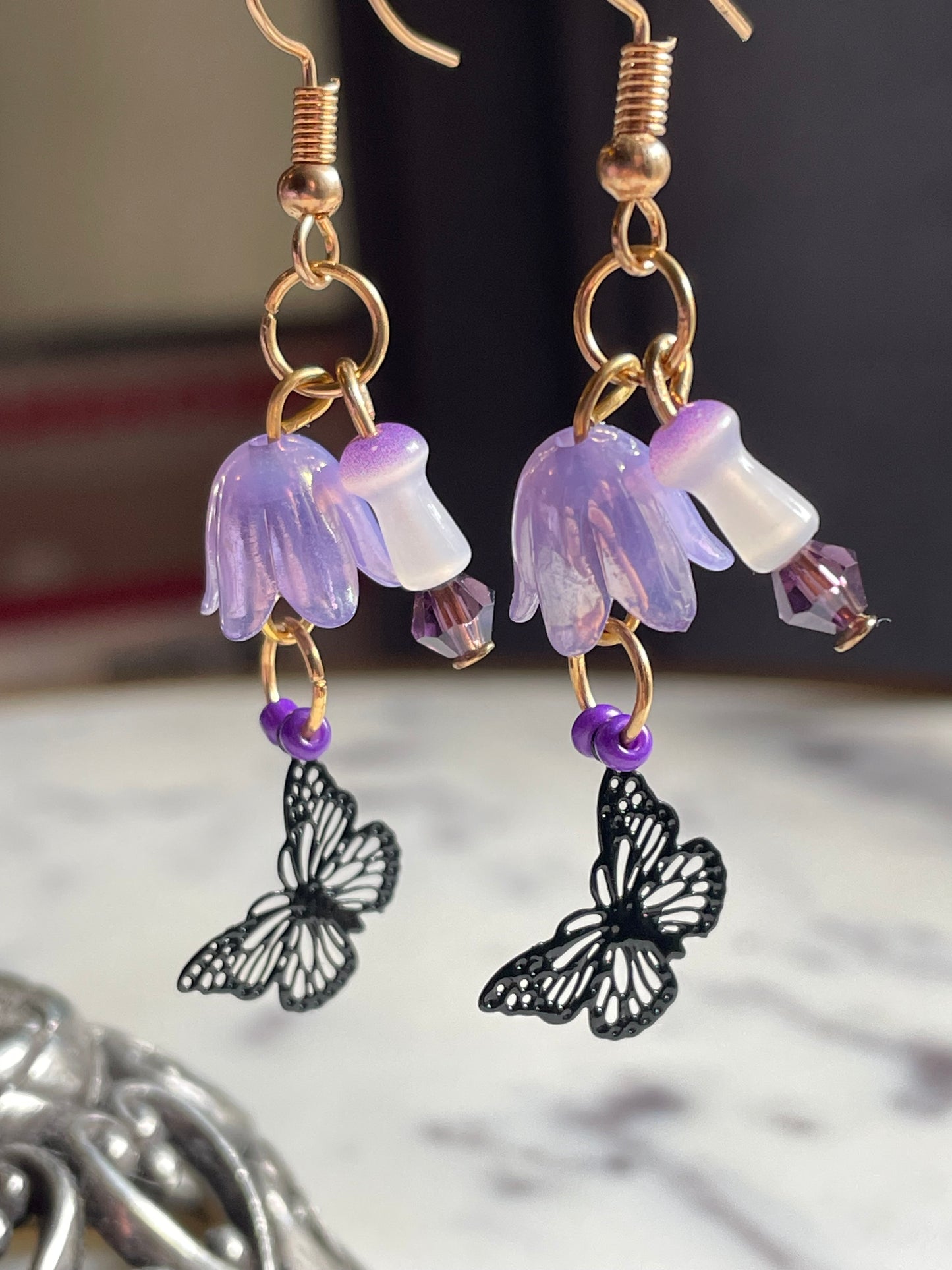 Midnight Butterfly Earrings