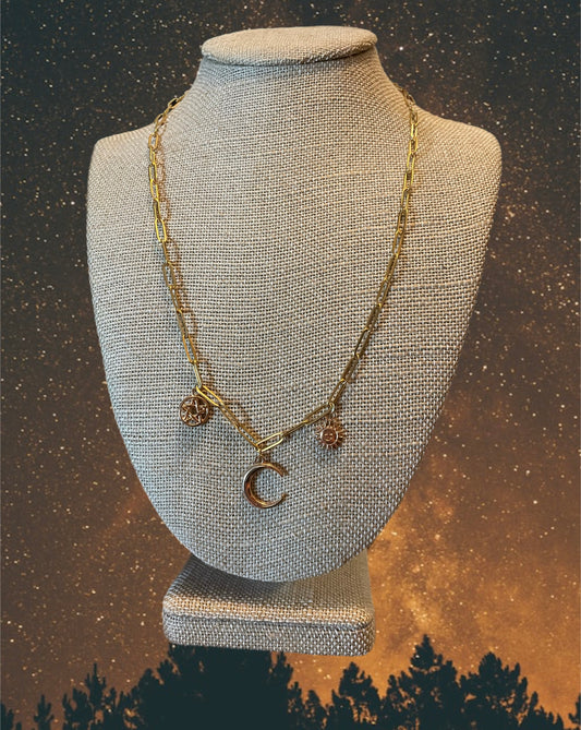 Golden Space Necklace