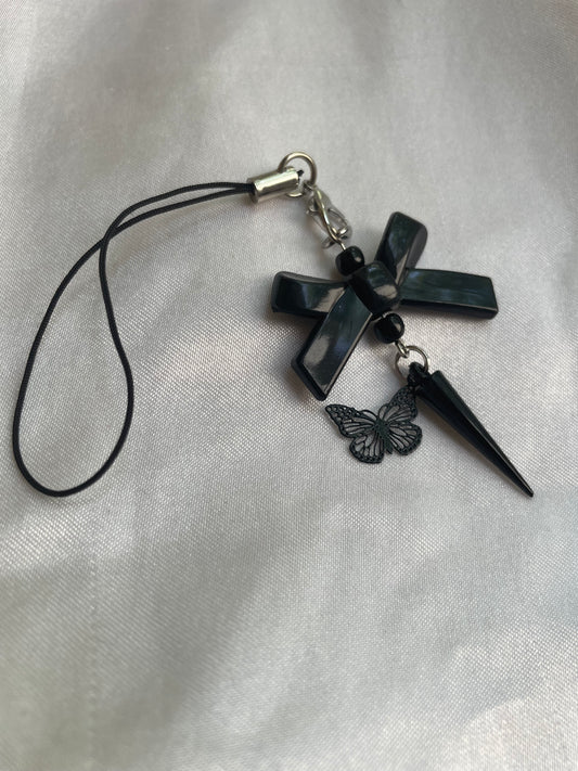 Goth Bow Phone Charm