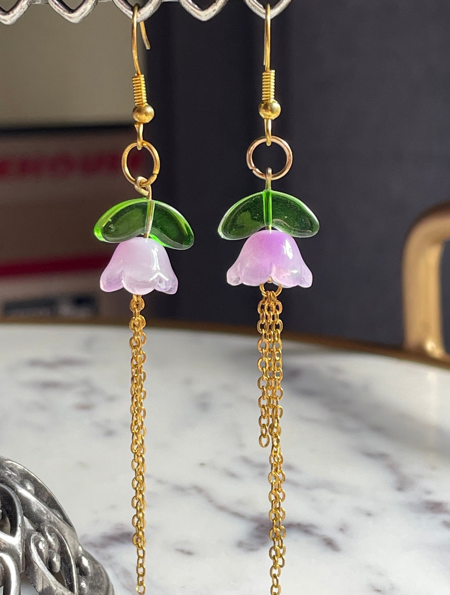 Dreamy Lilac Flower Earrings