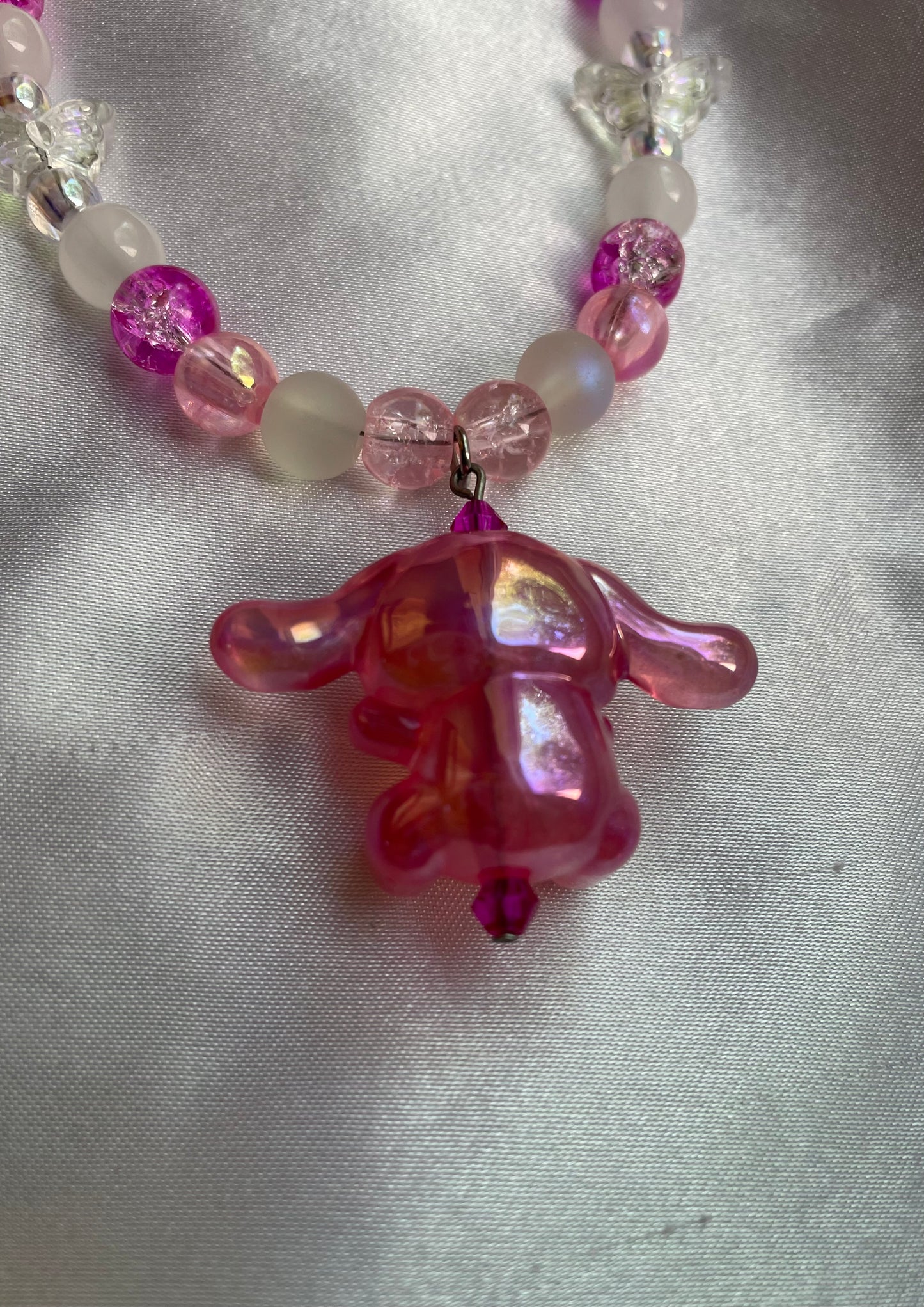 Pink Cinnamoroll Beaded Necklace